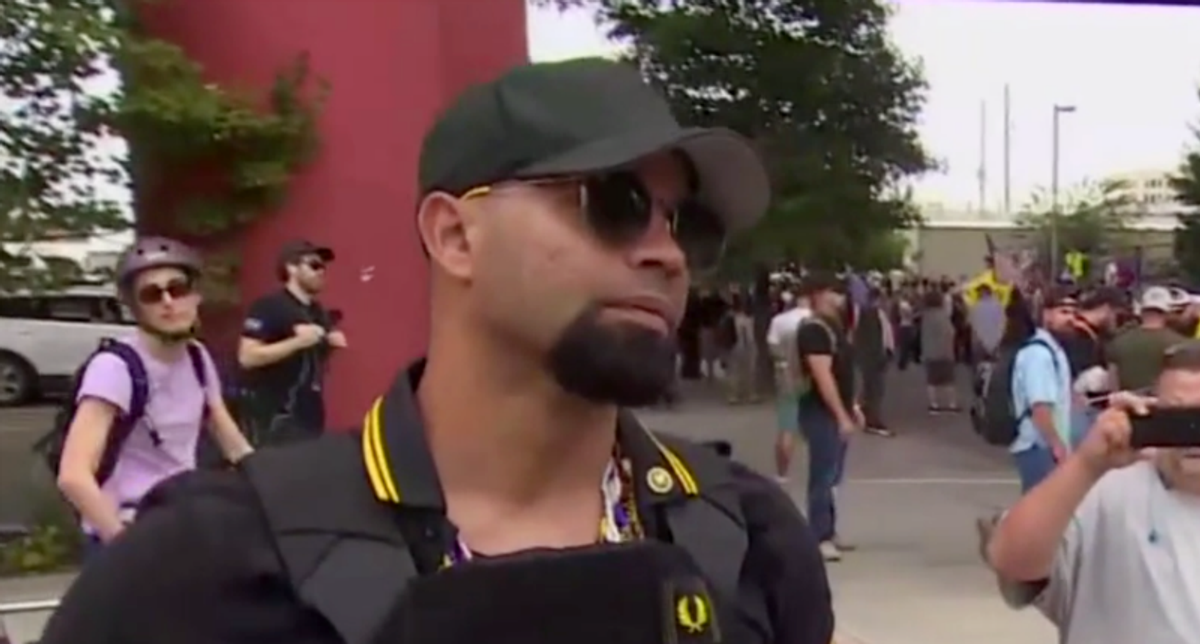 Proud Boys leader says members fight and then lick each other’s faces at their ‘magical’ events
