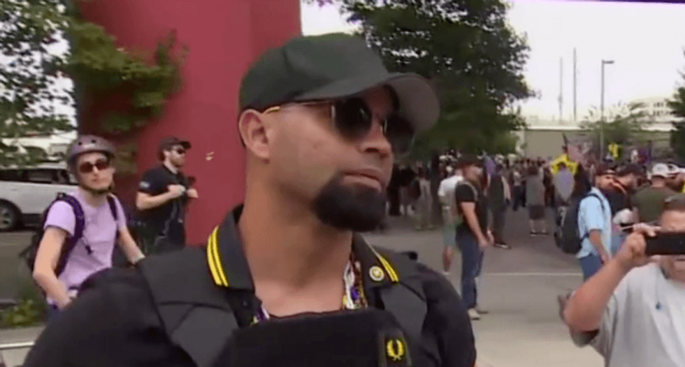 Proud Boys leader says members fight and then lick each other’s faces at their ‘magical’ events