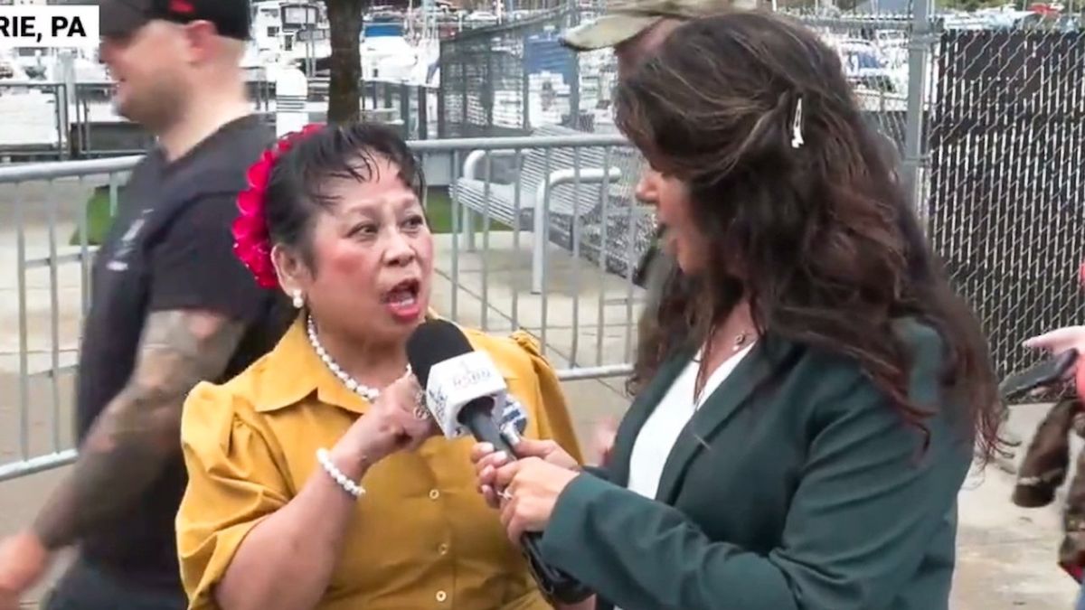 TV host aghast as rallygoer claims to be Trump's 'adopted daughter' and 'vice president'