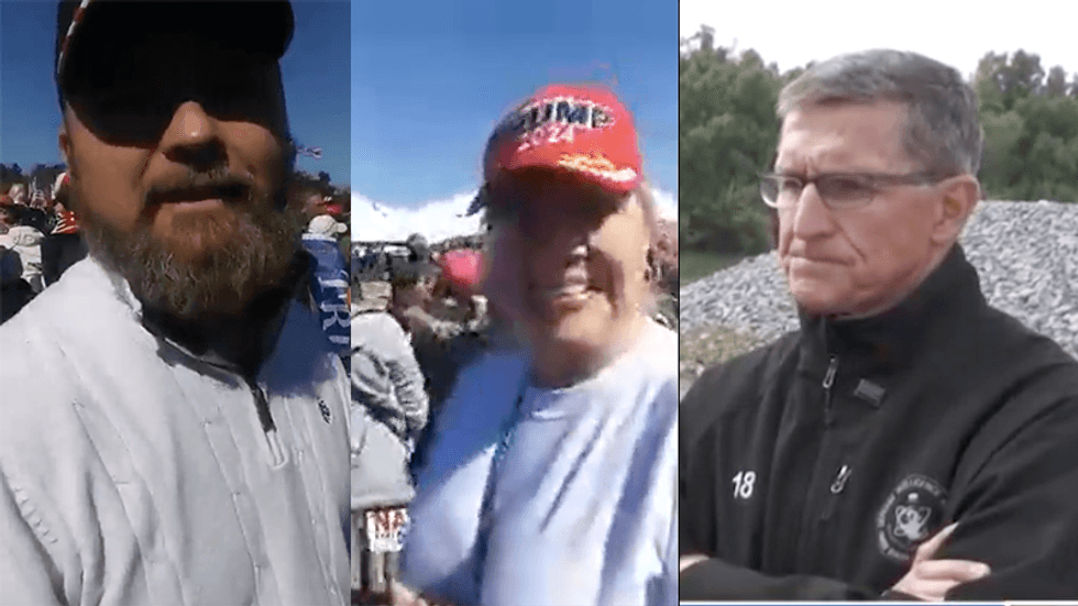 Trump rally attendee explains why Biden is actually dead and Trump will bring back Princess Diana