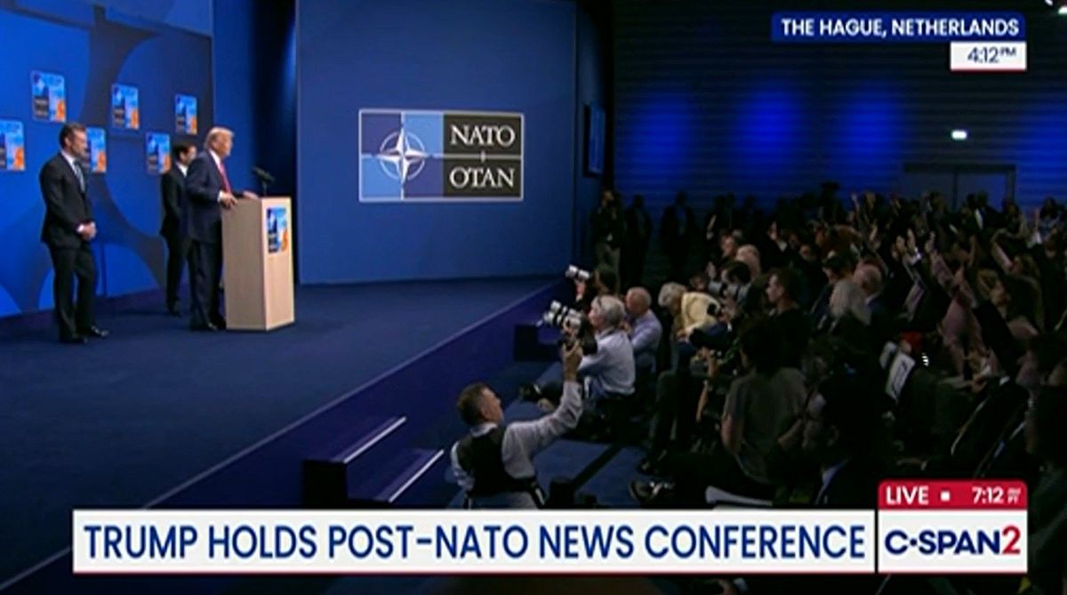Trump rails at CBS reporter for being 'not a nice person' before taking question