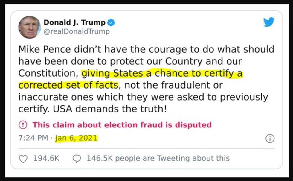 trump tweet on mike pence