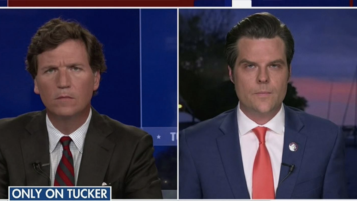 Fox News made Matt Gaetz a GOP star -- and now he's trying to take Fox News' Tucker Carlson down with him