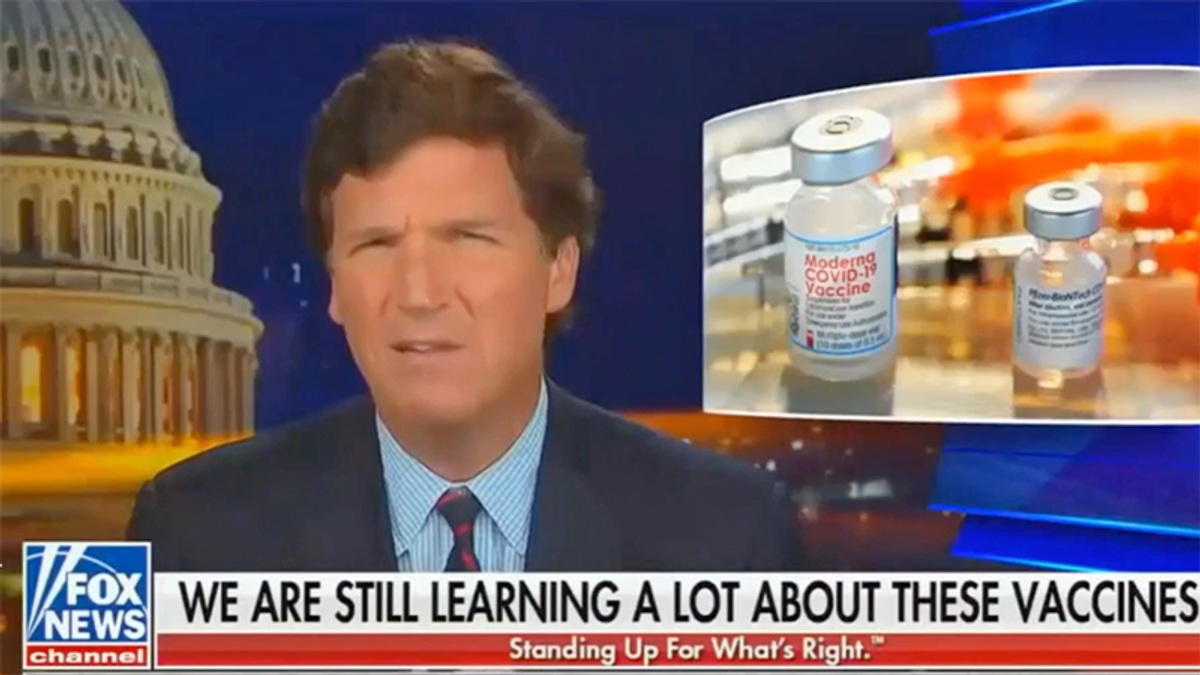 Fox News ripped for ‘dangerous propaganda’ as Tucker Carlson undermines vaccines