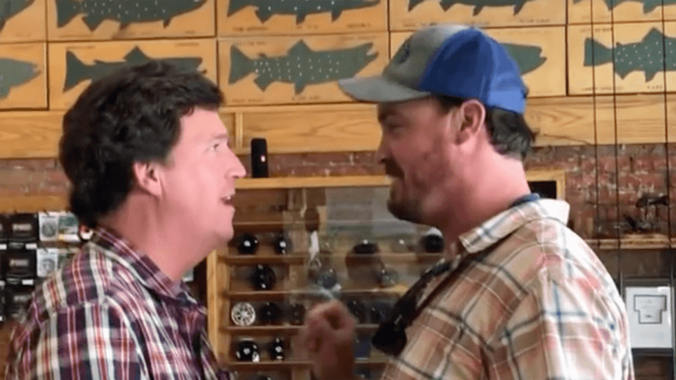 WATCH: Disgraced Fox News host Tucker Carlson called out as 'worst human' during Montana vacation