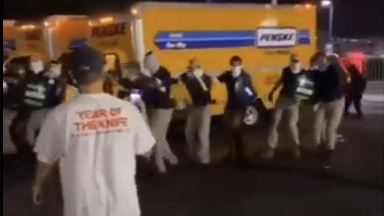 WATCH: White nationalists flee counterprotesters filming them before melee breaks out