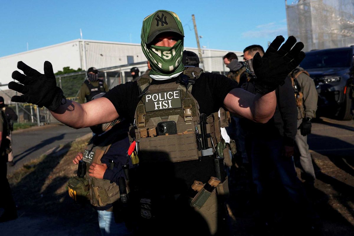 Car drives into protest line outside ICE detention center as tensions boil over