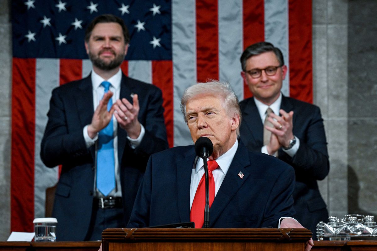 Trump immediately mocked after big 'fraud war' announcement at SOTU