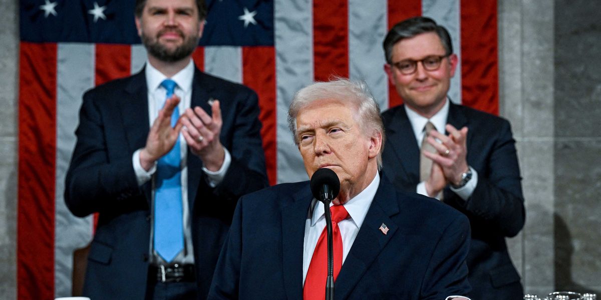 Trump immediately mocked after big 'fraud war' announcement at SOTU