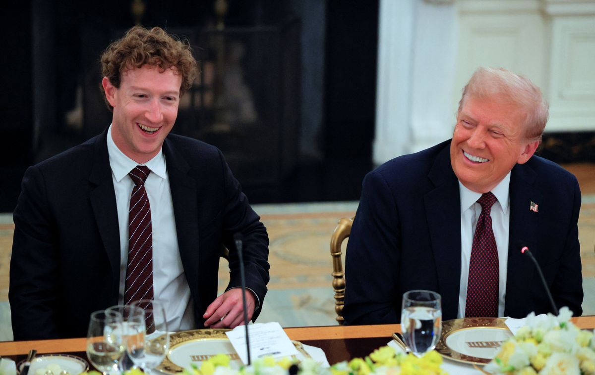 'Quite a moment!': Zuckerberg 'caught off guard' in hot mic moment next to Trump
