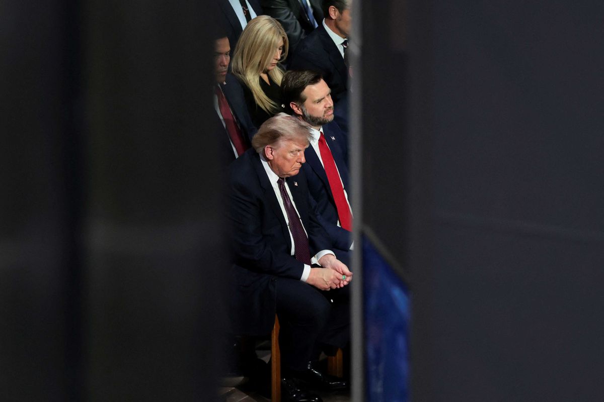 Trump appears to fall asleep during late Sen. Lindsey Graham's funeral