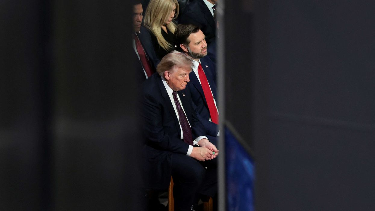 Trump appears to fall asleep during late Sen. Lindsey Graham's funeral