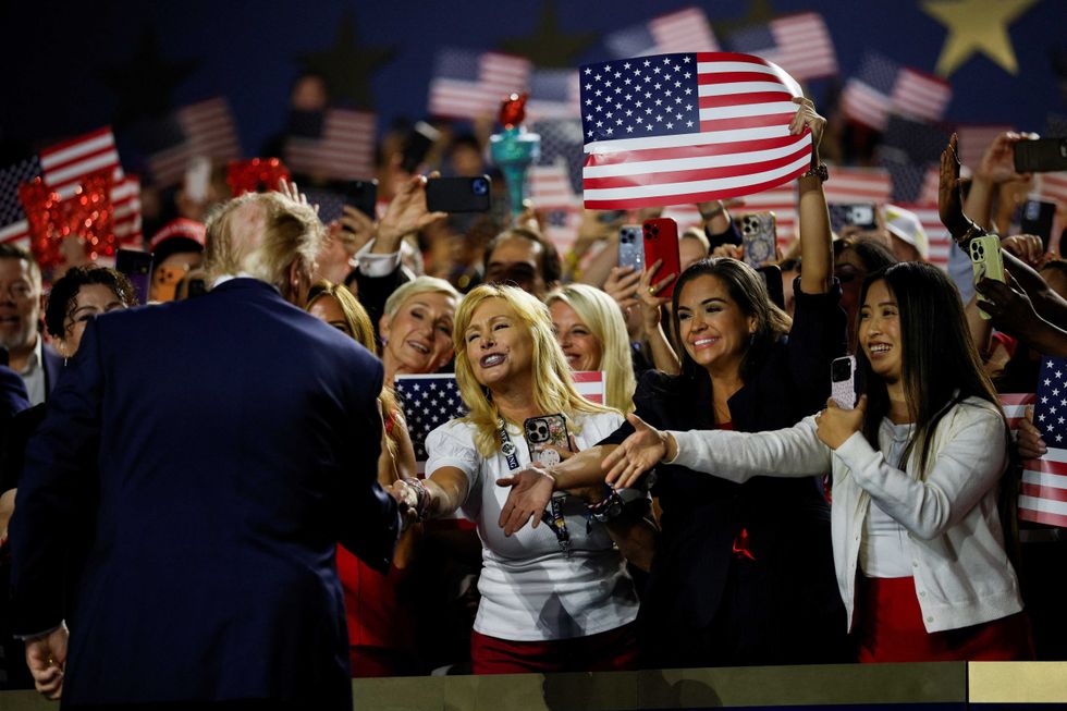 Trump launches into winding speech after telling GOP crowd he would be brief