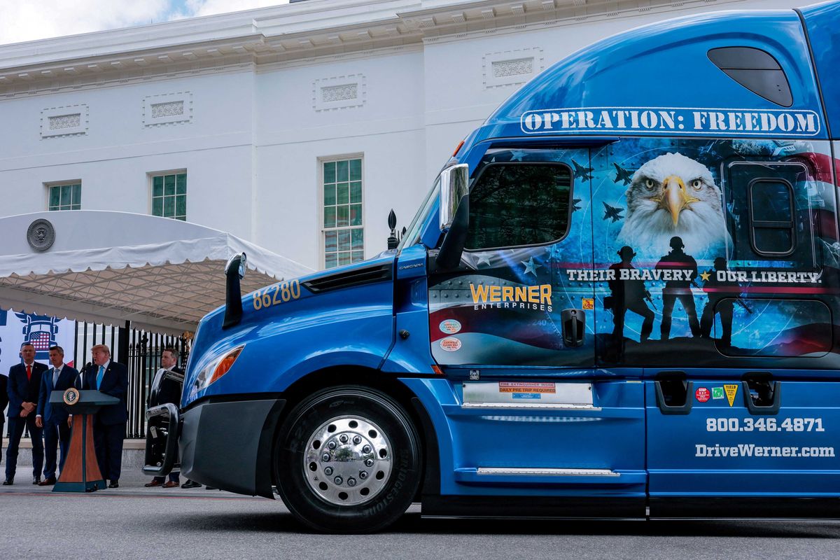 Conservative judge rams brakes on Trump trucker project amid rage-fueled fight with states