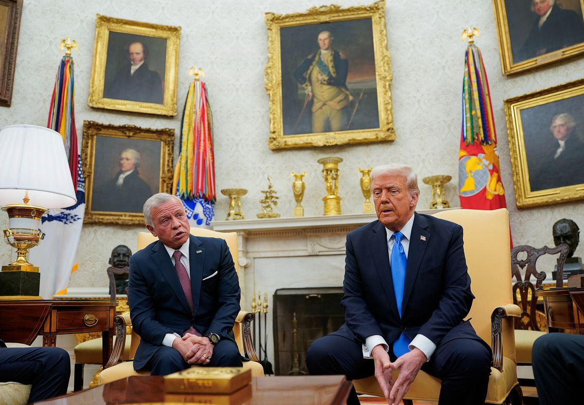 'We're going to keep it': Trump rants about building Gaza hotels as he meets Jordan's king