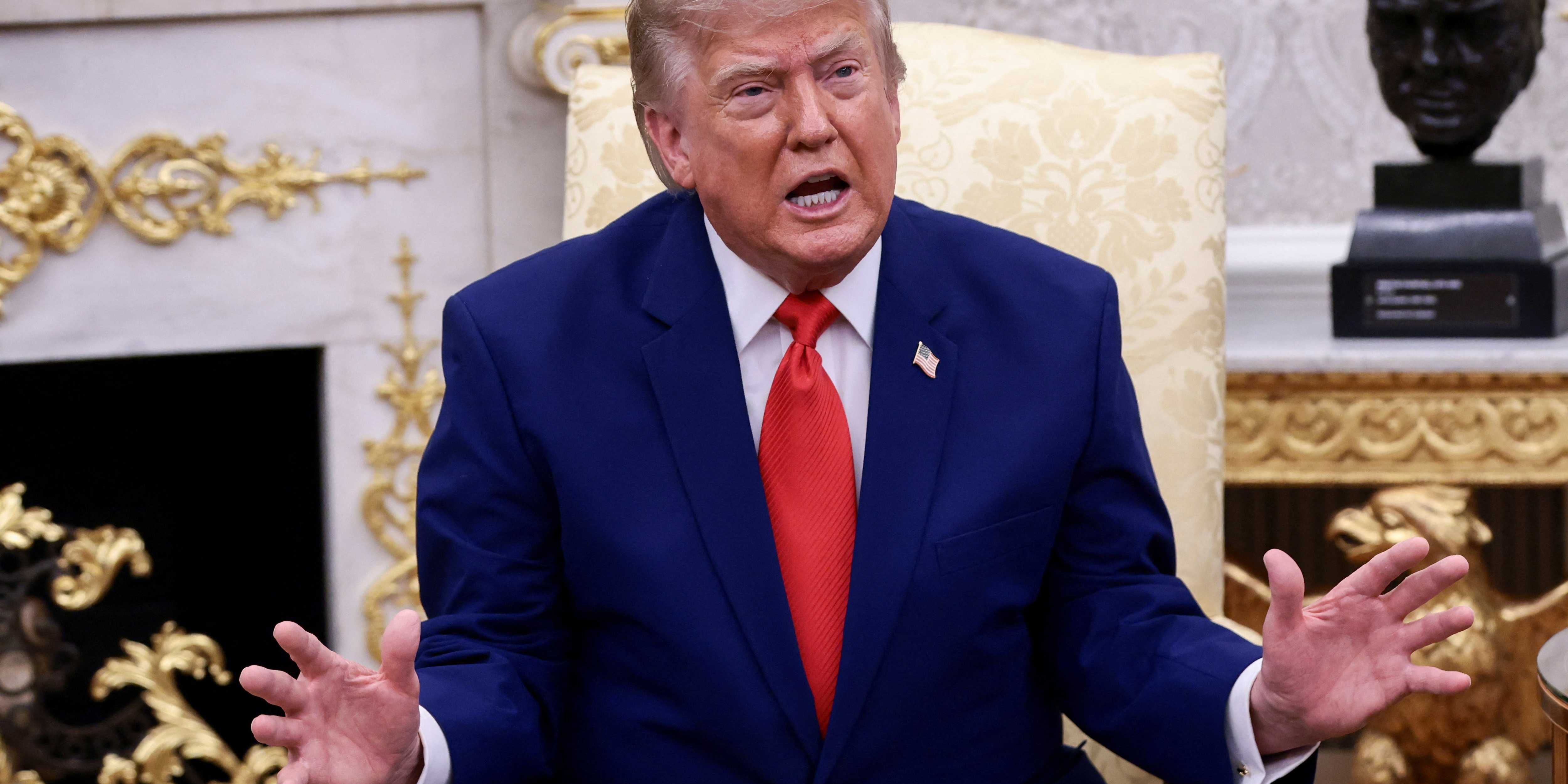 Path of Destruction : Trump taunts fool GOP lawmaker for retiring in rambling rant