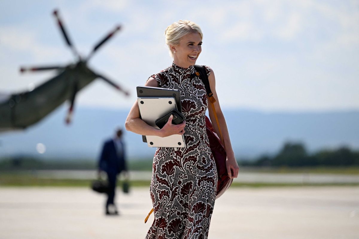 Devoted Trump aide hurls vulgar insult at cameraman as she 'loses her cool' in spotlight