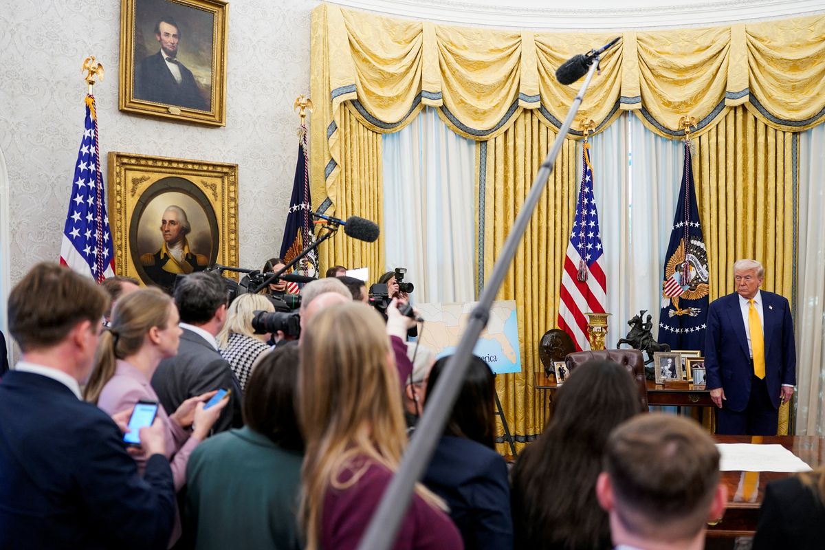 'What are you doing?' Trump snaps at reporter for 'reading' her question