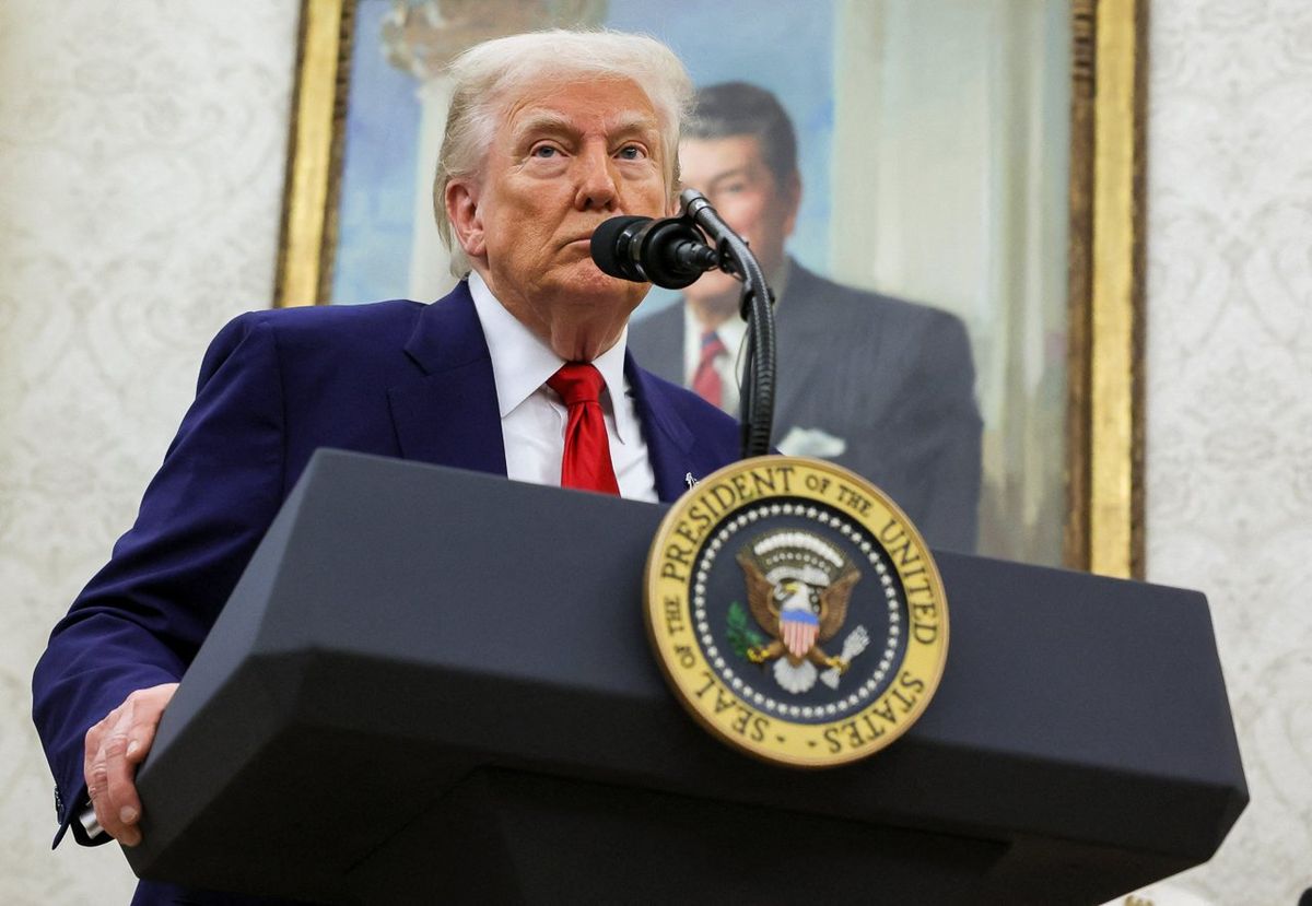 'Nasty question': Trump flips after reporter says he 'chickens out' on tariffs