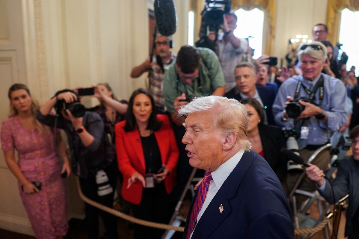 'Mr. President, why not go further?' Trump scampers away from shouted questions