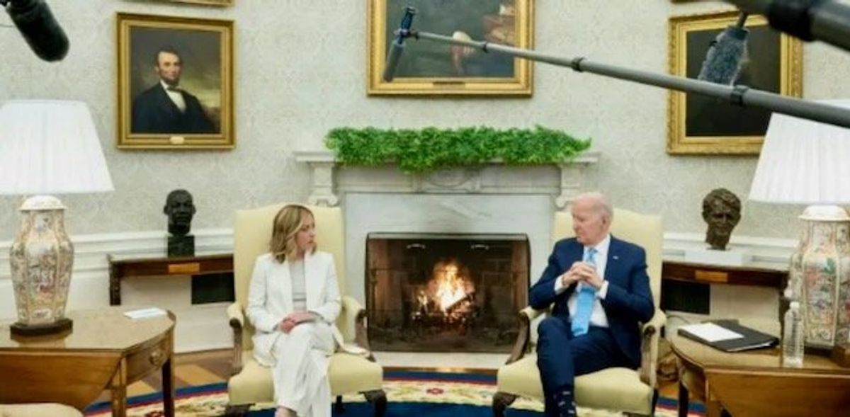 Biden hails Italian P.M.'s Ukraine stance as U.S. aid fears mount