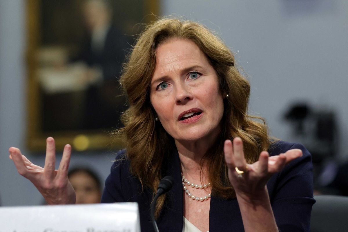 MAGA supporters turn their backs on Justice Amy Coney Barrett