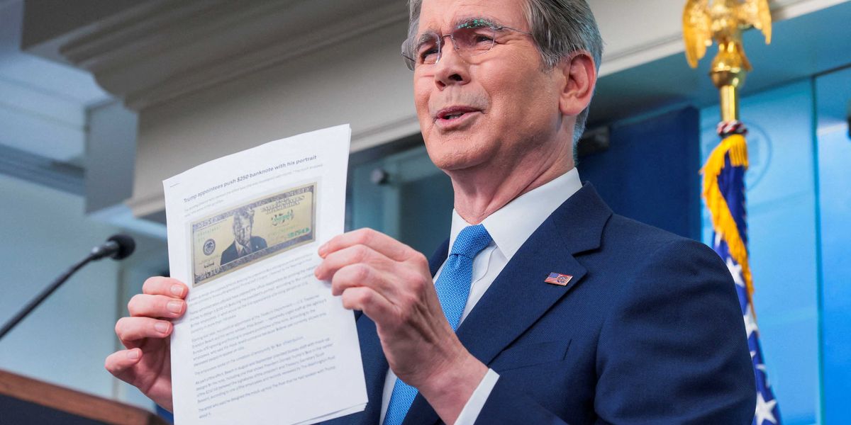 Scott Bessent's defense of putting Trump's face on a $250 bill appalls analyst