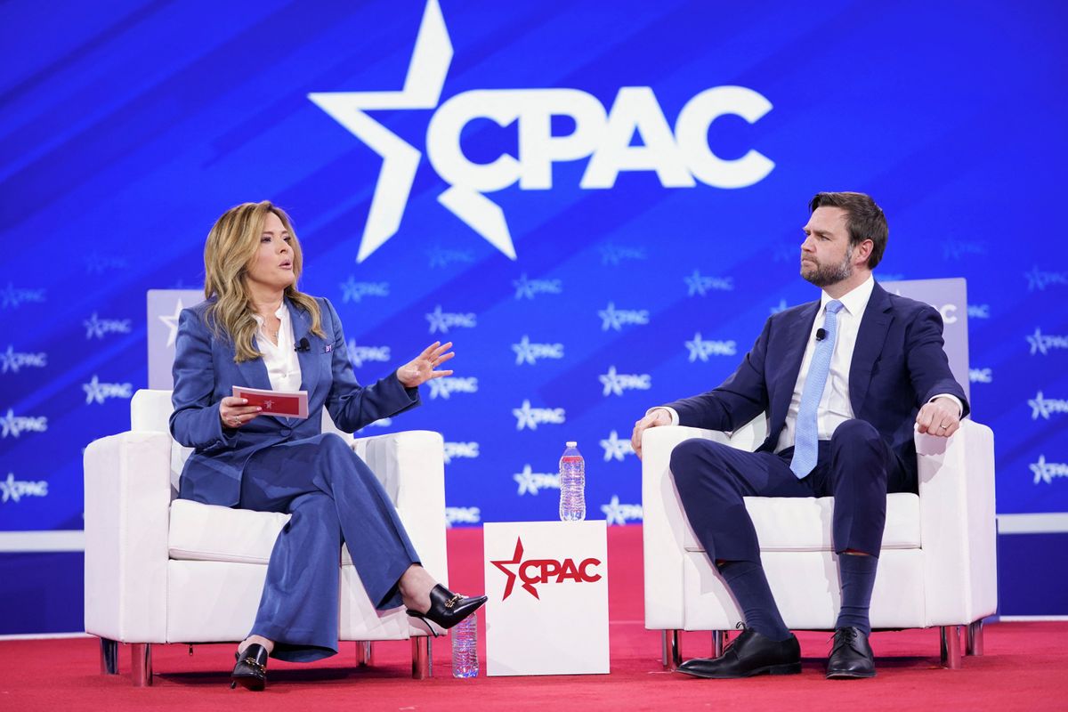 'Did he put them in the dryer?' JD Vance mocked as pants keep exposing his 'bare leg'