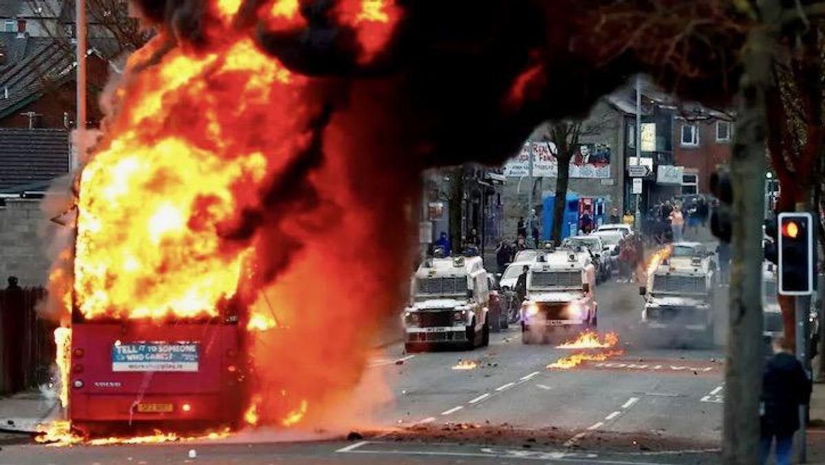 Northern Ireland, born of strife 100 years ago, again erupts in political violence