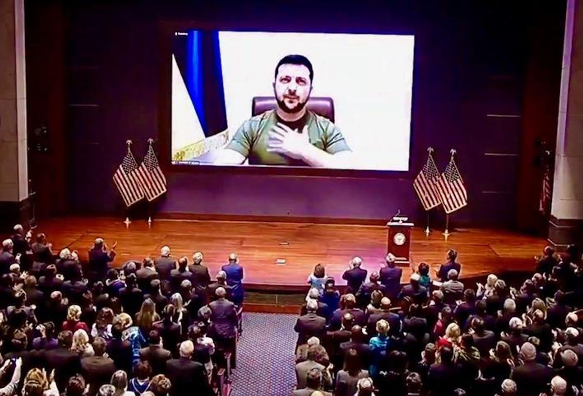 WATCH: Zelenskyy earns bipartisan standing ovation from Congress as he asks Biden to be ‘the leader of peace’
