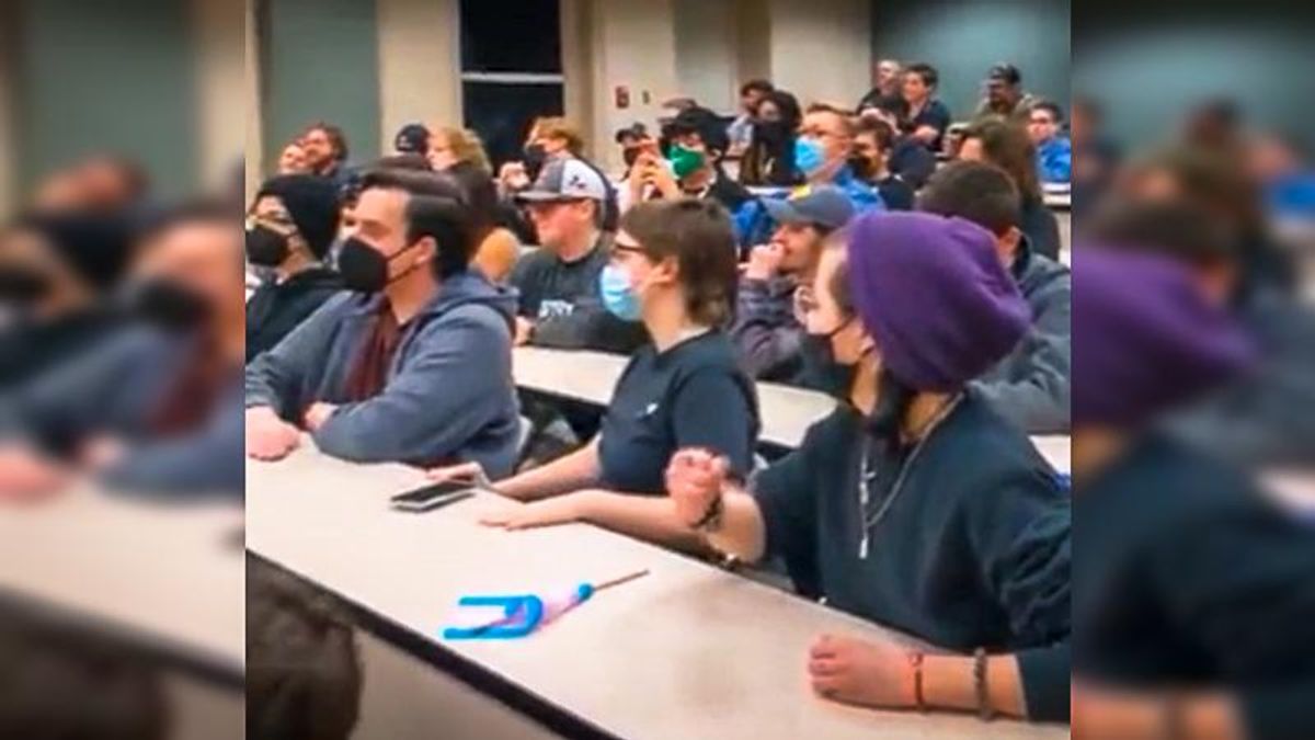 WATCH: Texas students chant 'fascist' to shut down anti-trans GOP candidate's speech