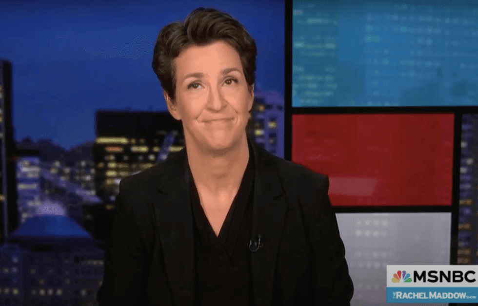 Rachel Maddow gleeful as Trump hit with Presidents' Day 'present' for history lovers