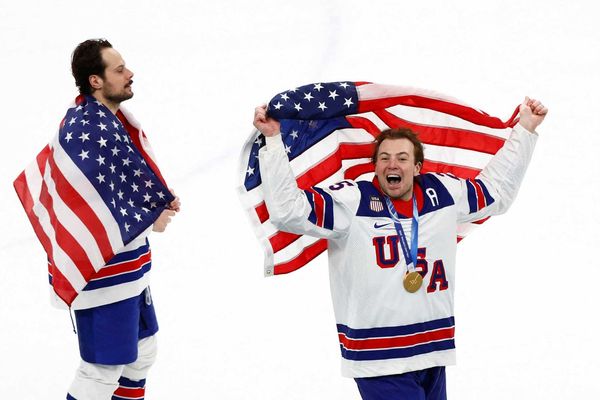 ‘Not giving it back’: Trump jokes about stealing gold medal from Team USA hockey player