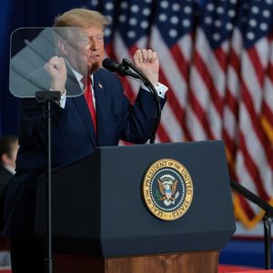 Trump ogles at celebrity's 'beautiful' rear end during Michigan rally: 'Hard to miss!'