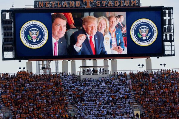 Headaches as Trump disrupts marquee football by drowning broadcast with static