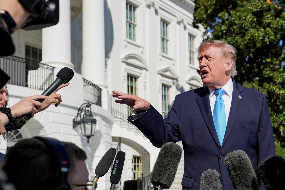 Trump storms off in a rage after the press overwhelms his voter fraud claim
