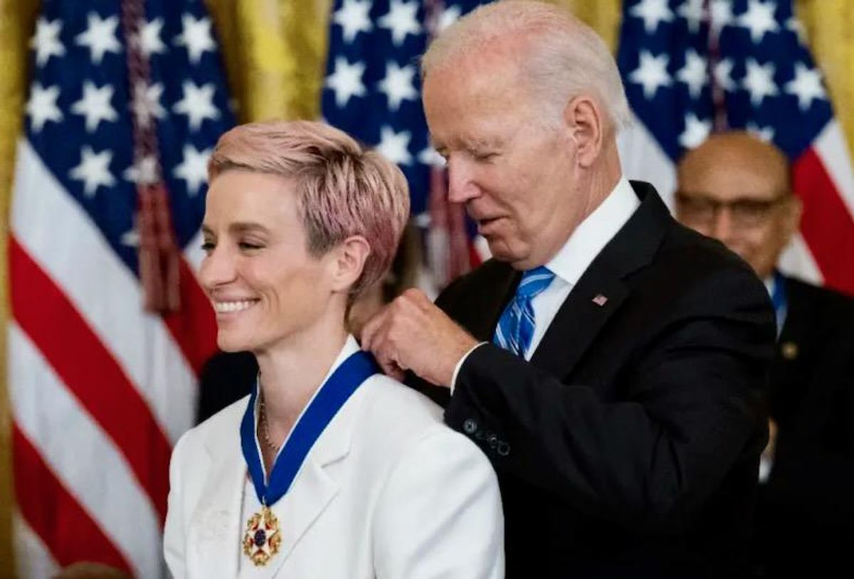 Soccer star Rapinoe nods to detained Brittney Griner at W.House