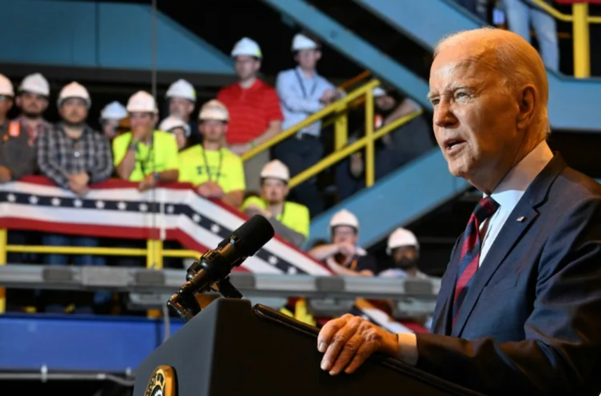 Biden promises 'American dream' in shipyard speech on economy