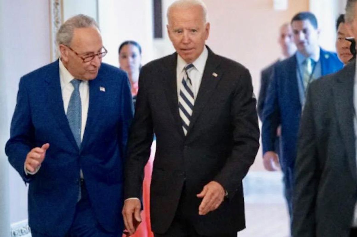 Schumer and Jeffries gleefully endorse Harris in joint presser as Trump melts down