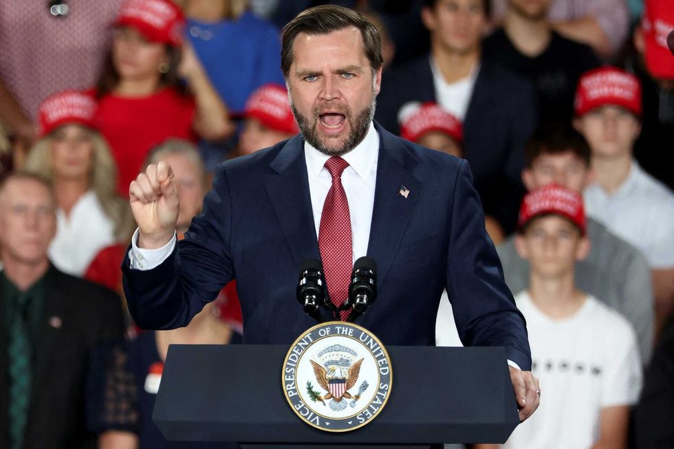 Fox forced to cut away from JD Vance’s speech as protesters repeatedly heckled him
