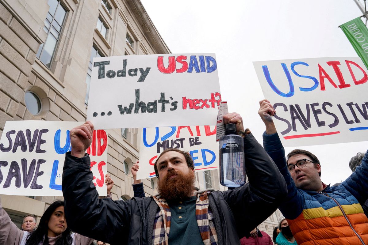 USAID protests