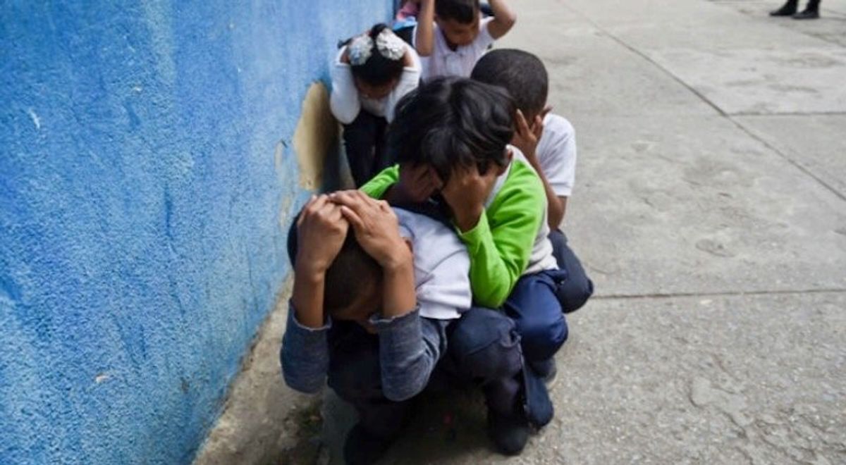 'Keep calm': Teaching Venezuelan kids to hide from bullets