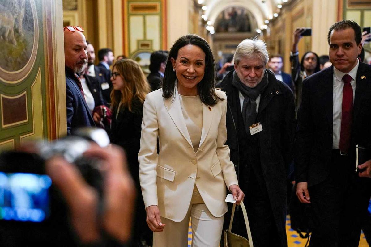 Venezuelan opposition leader 'presented' Trump with her Nobel Peace Prize