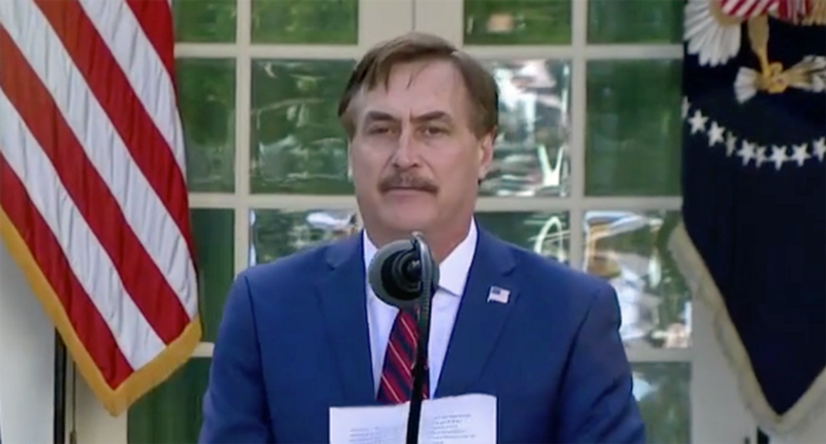 Mike Lindell says Elvis meeting with Nixon was a 'miracle' from Jesus — then begs to be sued by Dominion