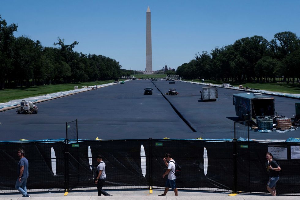 Social media reacts to Trump's Lincoln Memorial Reflecting Pool sizing chart