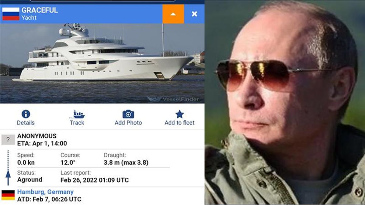 Hackers say they changed the call sign for Putin's yacht with a special message to him