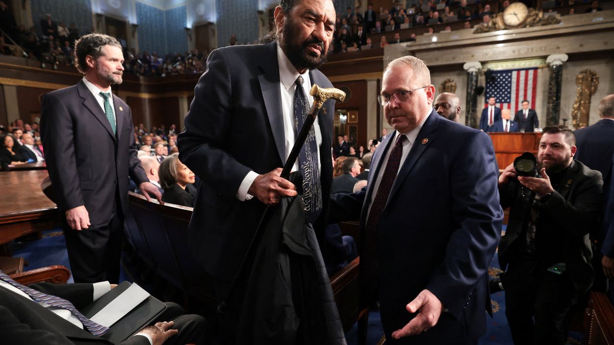 'Righteous civil disobedience': Dem's protest during Trump speech stirs up social media