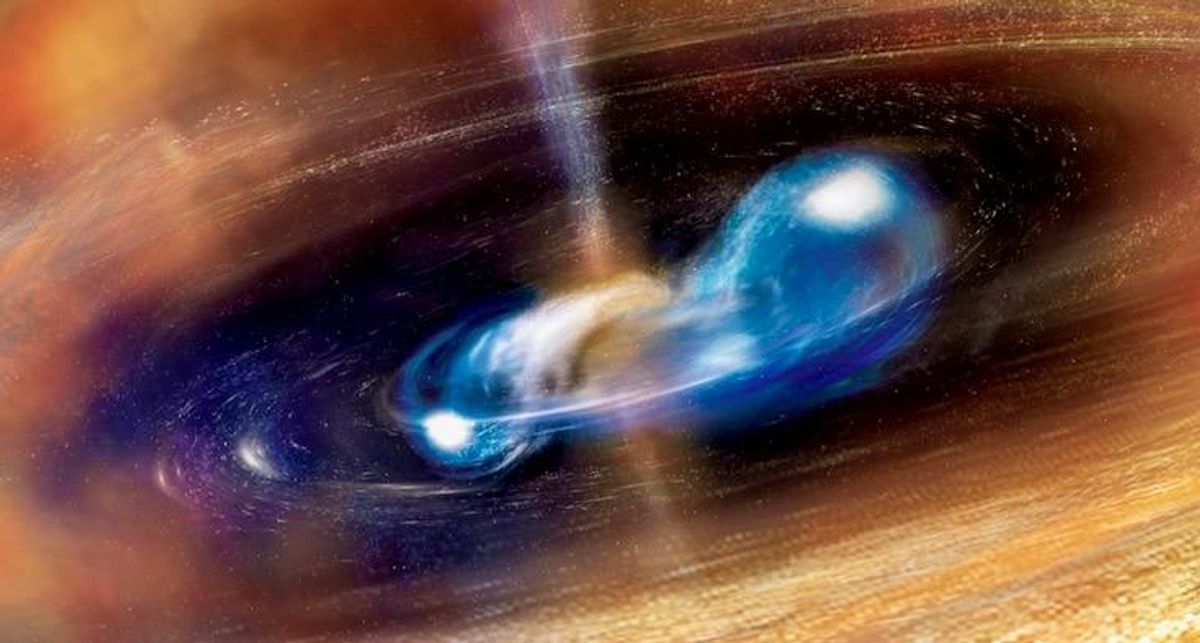 Unusual, long-lasting gamma-ray burst challenges theories about these powerful cosmic explosions that make gold, uranium and other heavy metals