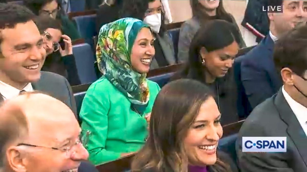 Watch: Reporters erupt with laughter at idea of George Santos visiting White House