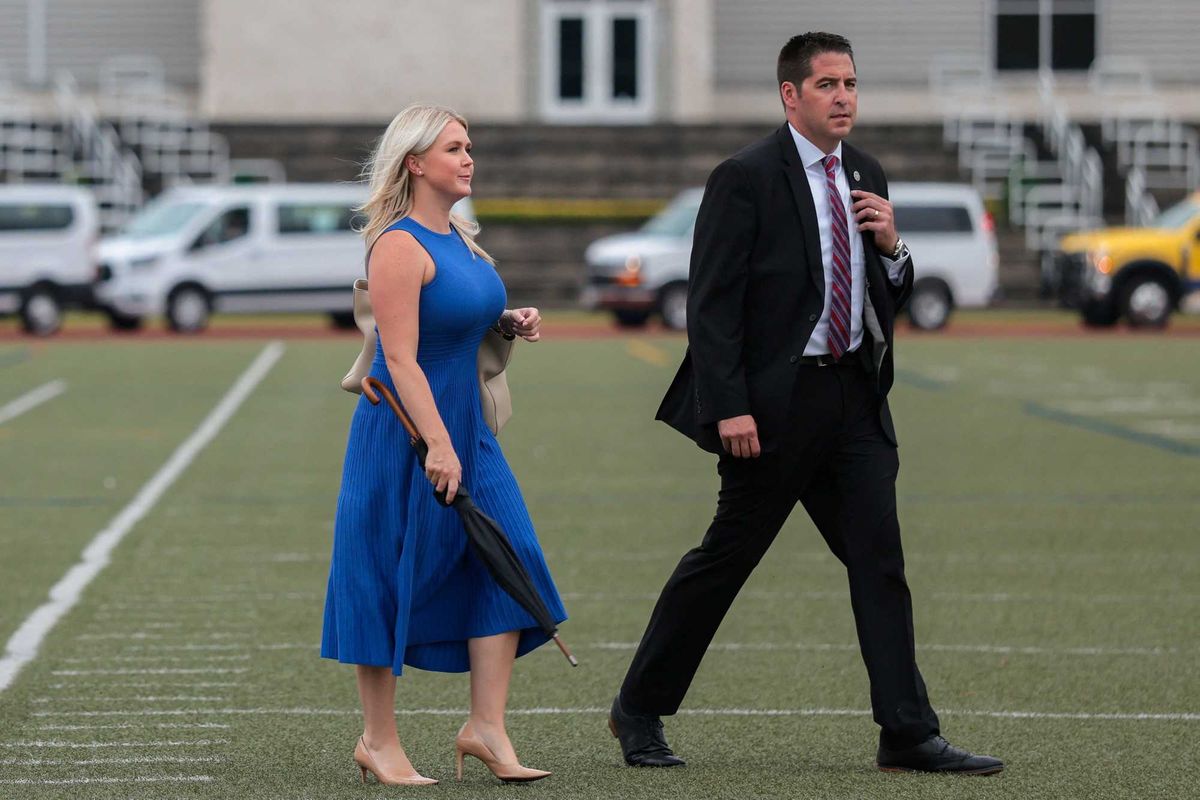 Karoline Leavitt leaving Trump's White House